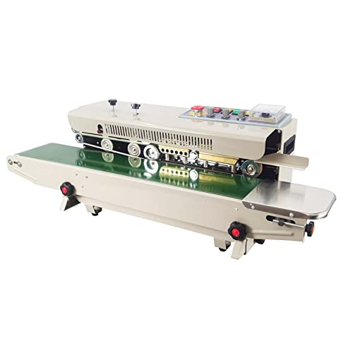 TECHTONGDA Continuous Bag Sealing Machine with Ink Coder FRD-1000II Automatic Band Sealer 110V