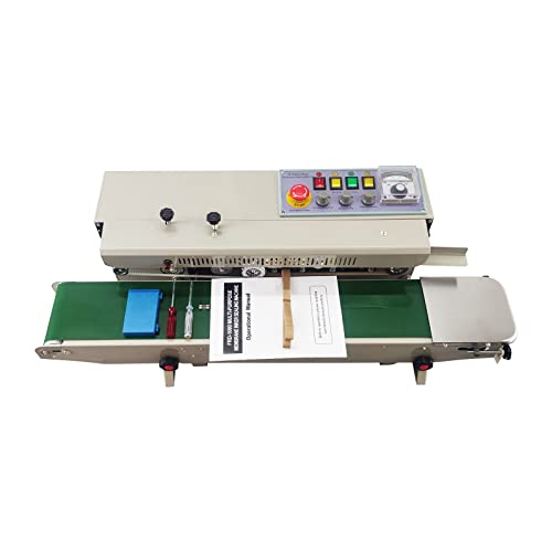 TECHTONGDA Continuous Bag Sealing Machine with Ink Coder FRD-1000II Automatic Band Sealer 110V