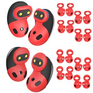 ear tips for galaxy buds live, [8 pairs] eartips accessories compatible with samsung galaxy bud live anti-slip sound leakproof ear tip silicone cover wing (red)