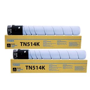 Jmomy Compatible TN514 TN514K TN-514 TN324 TN326 TN512 TN513 TN515 TN516 A9E8130 Toner Cartridge Replacement for Konica Minolta Bizhub C458 C558 C658 (28,000 Pages, Black, 2 Pack )