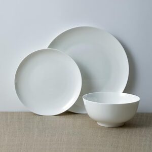 stone lain blair bone china 12-piece dinnerware set, white