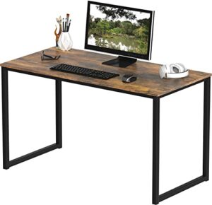 shw home office 40-inch computer desk, rustic brown