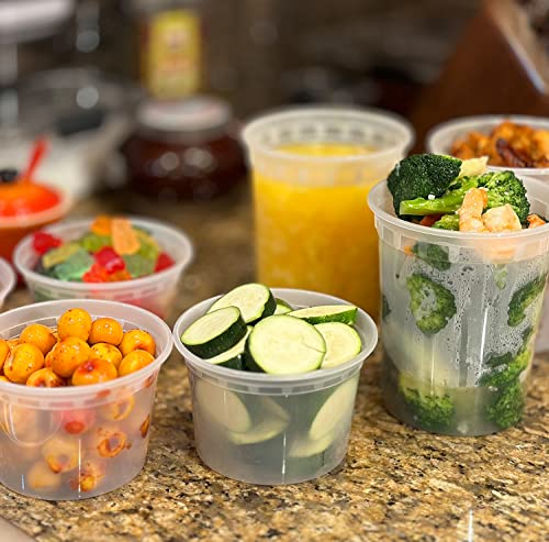 Tokuyo [24 Sets - 8 oz.] Plastic Deli Food Storage Containers With Airtight Lids Use for Microwave,Freezer,Dishwasher-Safe,BPA Free,Leakproof,Recyclable