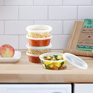 Tokuyo [24 Sets - 8 oz.] Plastic Deli Food Storage Containers With Airtight Lids Use for Microwave,Freezer,Dishwasher-Safe,BPA Free,Leakproof,Recyclable