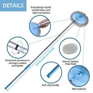 BYGD Car Wash Brush with Long Handle,Retractable Car Cleaning Brush, 66" Chenille Microfiber Car Washing Mop with 15°Curve Extension Pole Labor-Saving, Car Wash Kit for Cleaning Truck RV SUV