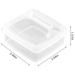 QWERF 4Pcs Sliced Cheese Container for Fridge With Flip Lid, Butter Block Cheese Slice Storage Box, Vegetable and Fruit Fresh-Keeping Box, Portable Leakproof Clear Food Fridge Organizer with Flip Lid