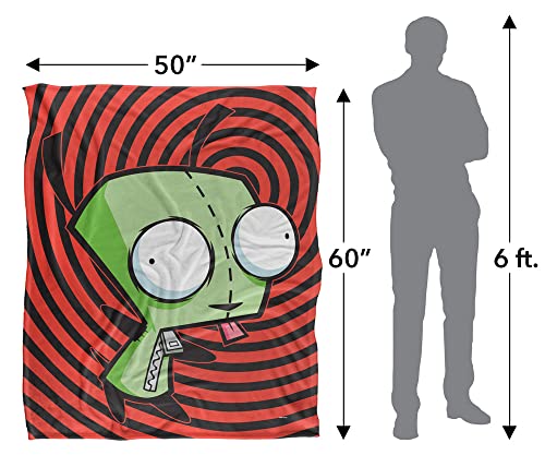 Invader Zim Blanket, 50"x60" Invader Zim Gir Spiral Silky Touch Super Soft Throw Blanket