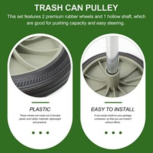 1 Set Trash Garbage bin Wheels Replacement Can Replacement Wheels Garbage Bin Wheel Wastebasket Pulley Wheel Replacement Parts 18*2.5CM/7*0.98in