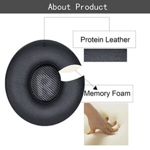 Aiivioll Protein Leather Replacement Earpads for Everest 300, V300BT Headphone Earpads, Headphone Ear Cushions, Headset Earmuffs Repair Parts (Black)