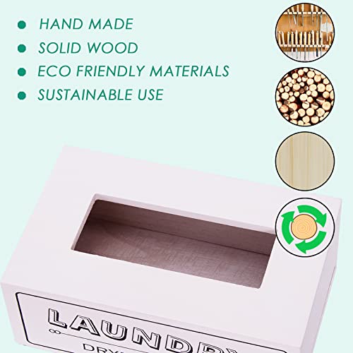 Dryer Sheet Holder Dispenser, Dryer Sheet Container, Dryer Sheets Holder for Laundry, Laundry sheet holder, Wood Dryer Sheet Box, Fabric Softener Sheet Storage Box for Decorations and Organization