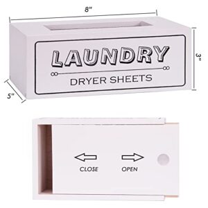 Dryer Sheet Holder Dispenser, Dryer Sheet Container, Dryer Sheets Holder for Laundry, Laundry sheet holder, Wood Dryer Sheet Box, Fabric Softener Sheet Storage Box for Decorations and Organization