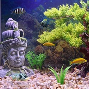 PTFJZ Aquarium Decorations Fish Tank Buddha Decor Suitable for Betta Cichlids Hide Rest Lizard Turtle Reptile Decoration Create an Exotic Zen Fish Tank Decorations