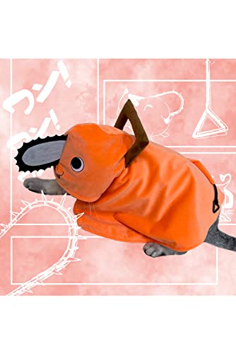 Wolancy Pochita Cat Dog Costume Chainsaw Cloak for Pet Halloween Clothes