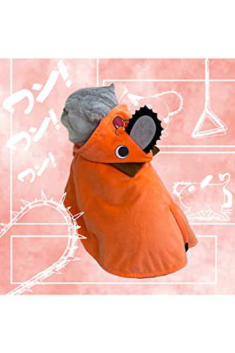 Wolancy Pochita Cat Dog Costume Chainsaw Cloak for Pet Halloween Clothes