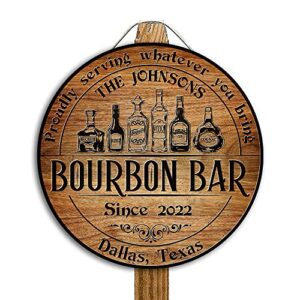 n namesis all over printed sign, bar sign, bourbon signs, bar decor, personalized bar sign, bar signs for home bar, man cave sign, gift for dad, gift for men, gift for father day 8", 12", 18" wood sign