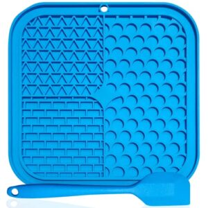 large lick mat for dogs and cats, food grade silicone dog lick mat with suction cups for pet anxiety relief slow feeder for dog boredom reducer dog treat mat perfect for bathing grooming etc