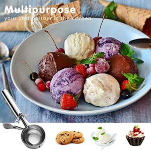 KITEXPERT Ice Cream Scoop, 18/8 Stainless Steel Cookie Scoop with Trigger, Premium Cookie Dough Scooper for Baking, Portion Control Disher Scoop for Cupcake Batter, Muffin, Dishwasher Safe #12