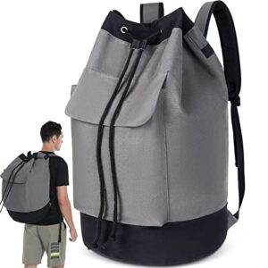 laundry bag backpack, canvas laundry backpack for college students, large backpack laundry bag, heavy duty laundry bag with straps, laundry duffle bag, laundromat bag for dorm room, apartment, camping