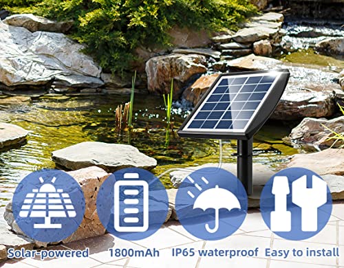Solar Aerator Air Pump/Oxygenator for Fish Tank and Pond, 2.5w, No Noise Design with Oxygen Pipe and 3 Air Bubble Stones, Oxygen Supply for Various Tanks/Pond/Aquarium/Gardening Water Circulation