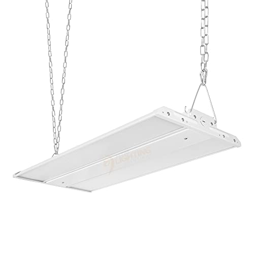 2ft 110W LED Linear High Bay Chain-Mount Fixture, 16,000LM (142LM/W), 10-15ft Install Height, 1-10V Dimmable LED Shop Light Fixture, 120-277V, 5000K Daylight White, UL Listed, DLC 5.1 Premium, 1-Pack