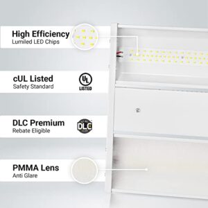 2ft 110W LED Linear High Bay Chain-Mount Fixture, 16,000LM (142LM/W), 10-15ft Install Height, 1-10V Dimmable LED Shop Light Fixture, 120-277V, 5000K Daylight White, UL Listed, DLC 5.1 Premium, 1-Pack