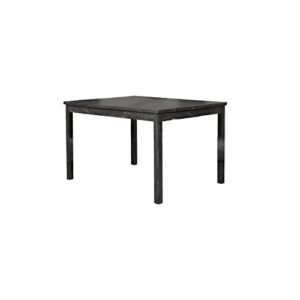 best master furniture cd038dwt vitaliya 48" rectangular wood dinette table in black charcoal