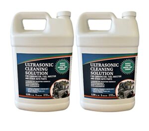 ultrasonic cleaner solution for carburetors and engine parts, ultrasonic cleaning solution and washing compound for ultrasonic and immersion washers - concentrated (2 gallons)