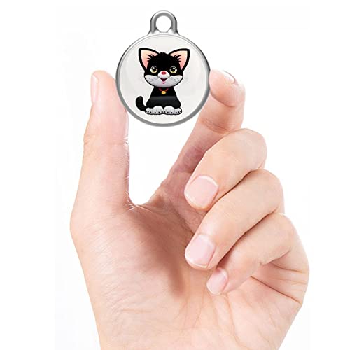 Waterproof GPS Pet Tracker, Item Locator, Buzzer with LED Light, Find Lost Pet Cats, Dogs or Items, Collars, Ropes and Keys Available, Pattern: Cat 1 Piece