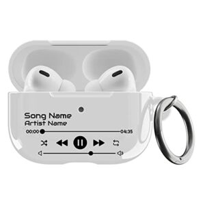 custom song airpods pro case with your text - best personalized airpods case with keychain choose your favorite song add music artist for men or women