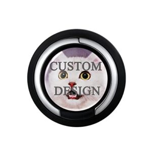 phone ring holder with customized photo logo image printed finger grip stand hand free 360 degree rotating adhesive on various mobile phone cases grip stand