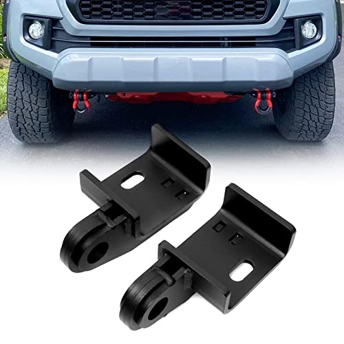 RULLINE 2Pcs Hook Bracket Front Tow Hook D Ring Mounting Bracket Compatible with Toyota Tacoma 2009-2021 Replace 88711