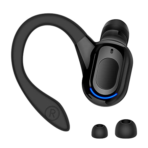 JAKPAK Bluetooth Earpiece for iPhone 13 Pro Max Wireless Bluetooth Headset V5.2, Driving Earpiece with Mic for Driving/Business/Office, Hands-Free Earphones for Galaxy S22 Ultra (Only for Right Ear)