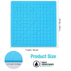 Small Size 3D Pen Mat - 3D Printing Mat for Beginners - 6.7x6.7 inch 3D Pen Mat for 3D Pens - 3D Pen Accessories Compatible with Stencils - Blue