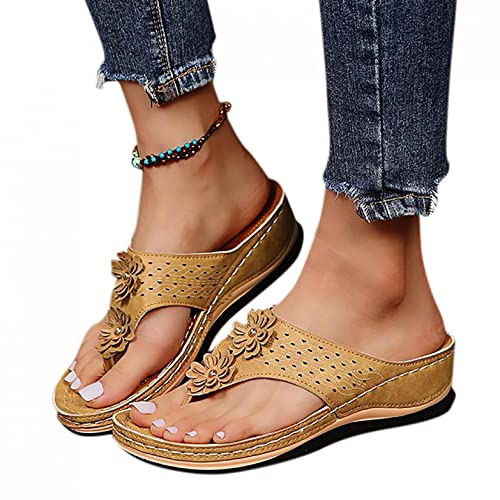 UQGHQO summer sandals for women 2022 dressy Platform Wedge Sandals for Womens Ankle Buckle Strap Sandals Open Toe Espadrilles Shoes Summer Casual Sandals Women's Platform & Wedge Sandals