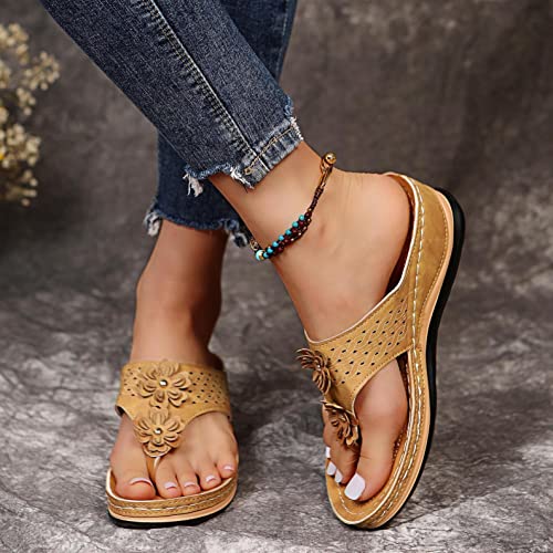 UQGHQO summer sandals for women 2022 dressy Platform Wedge Sandals for Womens Ankle Buckle Strap Sandals Open Toe Espadrilles Shoes Summer Casual Sandals Women's Platform & Wedge Sandals