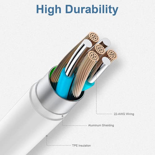 5 Pack [Apple MFi Certified] Short Lightning Cable 1ft, Apple Original USB to lightning cable 1 Foot, Fast iPhone Charger Cord for iPhone 13 Pro Max/iPhone 13/12Pro Max/12 Pro/11/Se2022/X/8/iPad,White