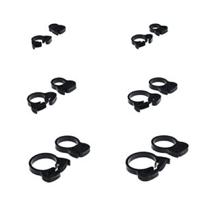 Reef Aquarium Nylon Hose Clamps Set, 8.1-32.5mm Plastic Snap Clamps Kit (Black Nylon Hose Clamps 36pack)