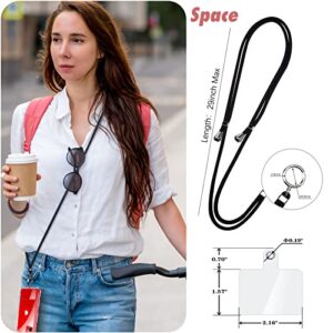 ZWZY Cell Phone Lanyard Crossbody Adjustable Neck Strap for Around The Hand with Wrist Tether Tab for Most Full Coverage Phones Case Black