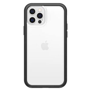 OtterBox Clear Case with Colorful Grip Edge for iPhone 12/12 Pro - Black Crystal (Clear/Black)