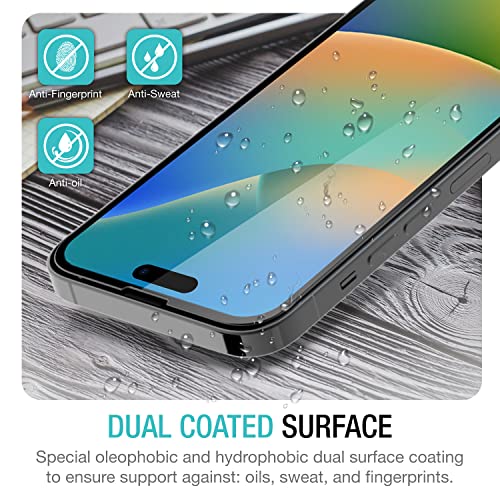 Purity (3+2 Pack Designed for iPhone 14 Pro 2022, 3 Pack Screen Protector + 2 Pack Camera Lens Protector [Tempered Glass], Slim Case Compatible Premium HD 9H 6.1 Inch Film Protection