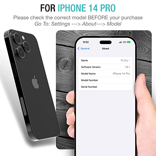 Purity (3+2 Pack Designed for iPhone 14 Pro 2022, 3 Pack Screen Protector + 2 Pack Camera Lens Protector [Tempered Glass], Slim Case Compatible Premium HD 9H 6.1 Inch Film Protection