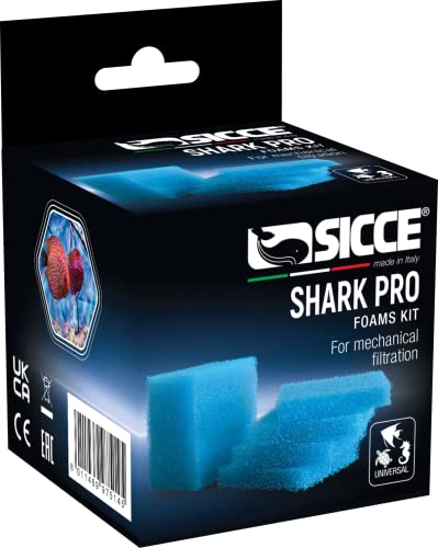 Sicce Shark PRO Replacement Cartridges, Freshwater and Saltwater, for submerged use (Sponges (4pcs. 20ppi, 1pc. 30ppi))