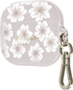 kate spade new york - protective airpods (3rd generation) case - wireless charging compatible (hollyhock)