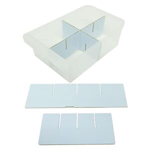 bin better - iris usa compatible configurable large drawer dividers for plastic storage craft cabinets (4x length + 4x width pieces)