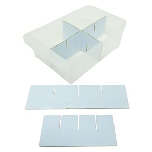 Bin Better - IRIS USA Compatible Configurable Large Drawer Dividers for Plastic Storage Craft Cabinets (4X Length + 4X Width Pieces)