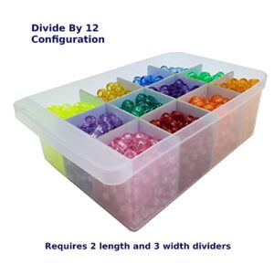 Bin Better - IRIS USA Compatible Configurable Large Drawer Dividers for Plastic Storage Craft Cabinets (4X Length + 4X Width Pieces)