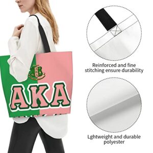 AKA Beach Tote Bags Travel Totes Bag Kitchen Reusable Grocery Bags Shopping Tote for Women Foldable Waterproof Book Tote