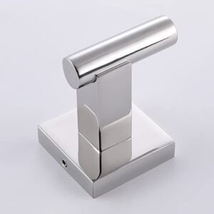 Suyar Bath Towel Hook Polished Chrome, SUS304 Stainless Steel Modern Shower Robe Holder, Bathroom Kitchen Coat Towel Hanger Wall Mounted