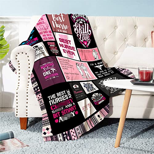 Nurse Gifts for Women Nurse Practitioner Gifts Nurse Appreciation Gifts Best Nurse Ever Blanket School Graduation Nurse Week Christmas Prseents Xmas Bday Nurse Day Presens Throw Blanket 50” X 60”