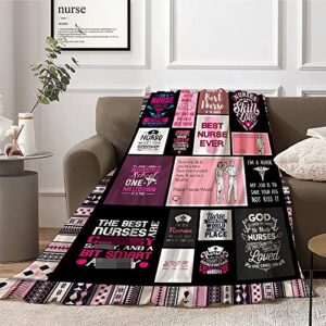 Nurse Gifts for Women Nurse Practitioner Gifts Nurse Appreciation Gifts Best Nurse Ever Blanket School Graduation Nurse Week Christmas Prseents Xmas Bday Nurse Day Presens Throw Blanket 50” X 60”